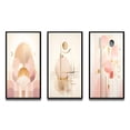 thumbnail image 2 of Designart "Vintage Pink Circular Geometric Harmony II" Modern Geometric Framed Wall Art Set Of 3 - Pink Abstract Frame Gallery Set For Office Decor, 2 of 7