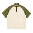thumbnail image 2 of Mens Golf Baseball Pullover Waterproof Workout Cage Jacket Weather Resistant Short Sleeve 1/4 Zip Athletic Shirt, L, 2 of 5
