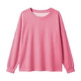 thumbnail image 6 of ABATAB Long Sleeve Tops for Women Round Neck Knit Summer T Shirts Loose Fit Comfort Tee Classic Lounge Outfits Clothing, 6 of 6