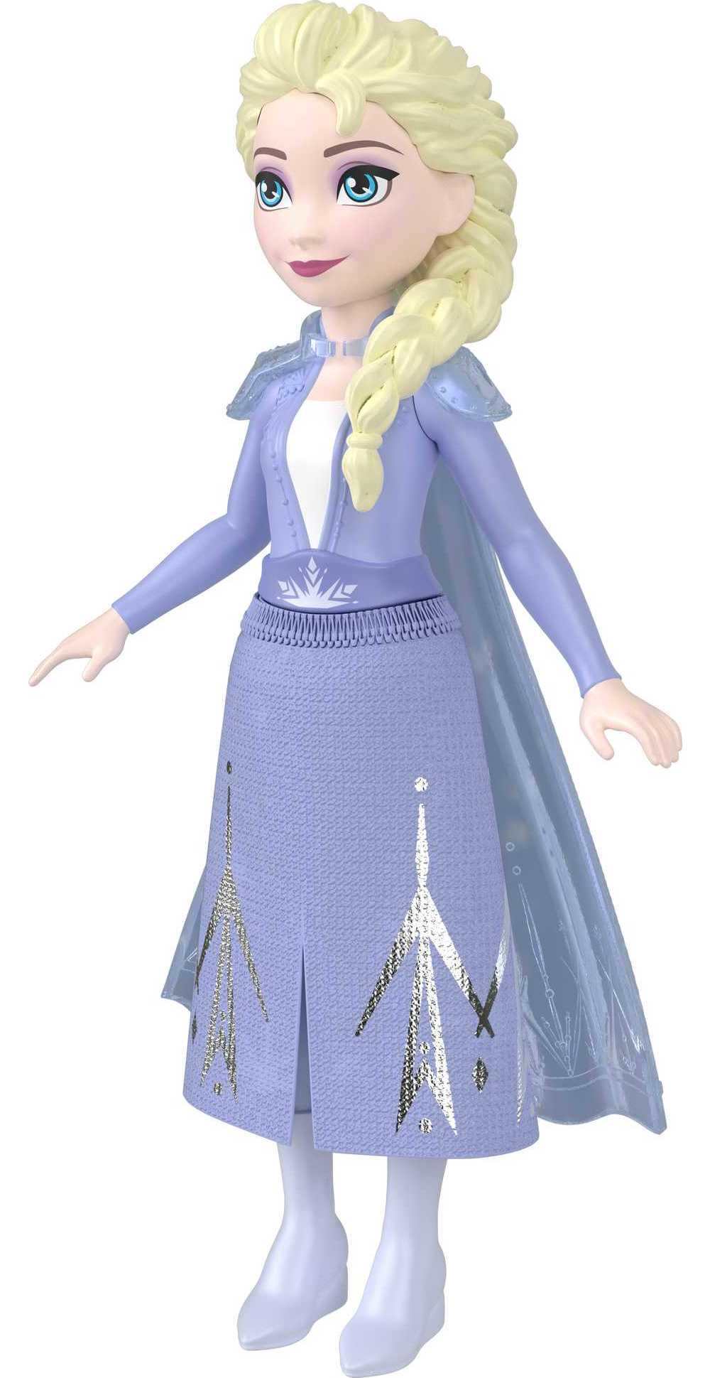 Disney Frozen Elsa Small Doll in Travel Look, Posable with Removable Cape & Skirt - image 4 of 6
