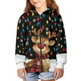thumbnail image 4 of chaqlin Christmas Deer Hoodies for Boys Gilrs Size 6-7 Long Sleeve Hooded Sweatshirts Kids Full-Zip Hoodie Jacket Casual Outerwear with Pockets Xmas Clothes, 4 of 7