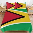thumbnail image 6 of 3 Pcs Soft Bedding Set, Includes 1 Duvet Cover with Zipper And 2 Pillow Shams,Flag of Guyana.National Flag of Guyana Full(79"×90"), 6 of 8