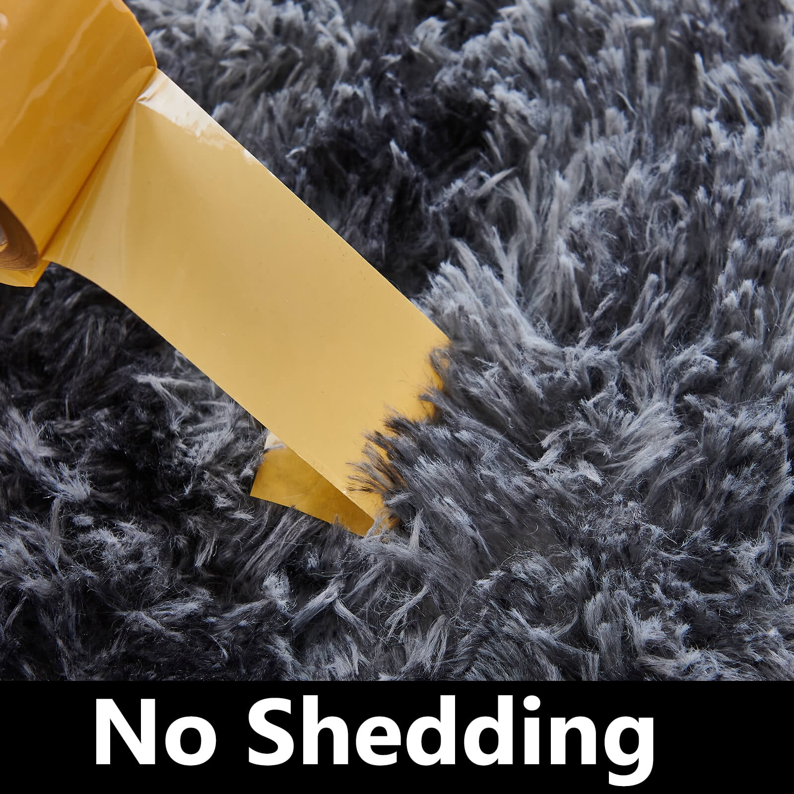 BRICHOEE 8 x 10 Shag Area Rugs, Soft Indoor Tie-Dyed Dark Grey Modern Nursery Rug, Plush Shaggy Throw Carpets for Boy and Girls Room Dorm Living Room