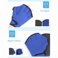 thumbnail image 4 of Swimming Resistance Gloves - Webbed Gloves for Water Aerobics, Aquatic Fitness, and Swim Training - Blue, 4 of 7
