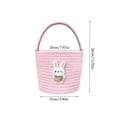 thumbnail image 3 of Cotton Storage Basket Pink Cotton Easter Basket with Rabbit Design, for Candy Eggs and Party Decorations Rkxzt, 3 of 6