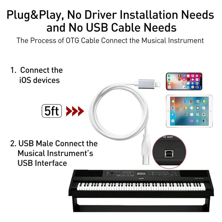Tech Discount - TD® Adaptateur USB connexion piano musical a