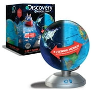 Discovery #Mindblown 2-in-1 World Globe LED Lamp w/Day & Night Modes, STEM Geography Map Educational Toy for Children