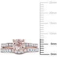 thumbnail image 2 of Everly Women's Morganite 14k Rose Gold Bridal Set, 2 of 6
