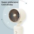 thumbnail image 6 of Mini Portable Fan,Handheld Fan,3 Speed Personal Small Makeup Fan 2000 Battery Hand Fan,Lightweight Washable USB Rechargeable Little Fan for Stylish Girl Women Travel Gift Fan Light White, 6 of 8