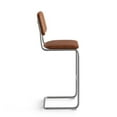 thumbnail image 2 of Pemberly Row Vegan Leather Bar Height Stool (Set of 2) in Brown, 2 of 5