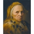 thumbnail image 2 of Balthasar Denner 12x14 Black Ornate Wood Framed Double Matted Museum Art Print Titled: Portrait of an Old Lady Wearing a Fur Trimmed Coat, 2 of 5