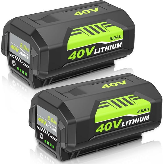 2 Pack 8Ah Lithium-ion OP4080A Batteries Replacement for Ryobi 40V Battery Compatible with Ryobi 40 Volt Battery OP40601 OP4060A OP4040 (Green)