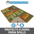 thumbnail image 3 of Drymate Cat Bowl Placemat, Pet Food Feeding Mat - Absorbent Fabric, Waterproof Backing, Slip-Resistant - Machine Washable/Durable (12” x 20”) (Cool Cat Brown), 3 of 4