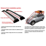 BRIGHTLINES Crossbars Roof Rack Replacement for Toyota Highlander with Flush Side Rails XLE,XSE Limited Platinum Hybrid 2020 - 2026, Black Aluminum Top Cargo Rack, Set of 2 Pieces