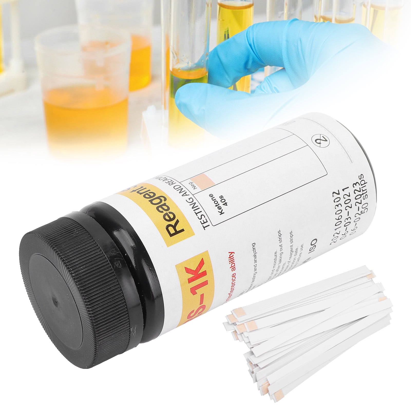 Ketone Test Strips, 50pcs Urinalysis Keto Test Strip Accurate Urine Dip