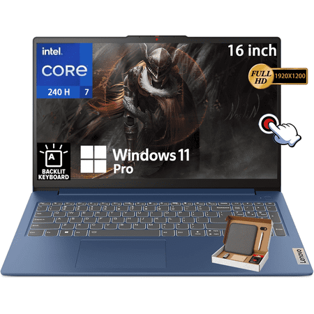 Lenovo IdeaPad Slim 5 Laptop 2025, 16” WUXGA 1920 x 1200 Touchscreen, Intel 10-Core 7 240H, Intel Graphics, 16GB DDR5, 1TB SSD, Backlit Keyboard, Wi-Fi 6, 1080p + IR Camera, Windows 11 Pro