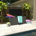 thumbnail image 2 of Cosco Outdoor Patio Deck Storage Box, Extra Large, 180 Gallons, Black and Charcoal, 2 of 6