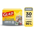 thumbnail image 1 of Glad Clear Garbage Bags - Large 90 Litres -, 1 of 5