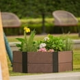 thumbnail image 5 of EuKer Vegetable Planter, 28.35" Hexagon Above Ground Garden Box with Open Base for Indoor & Outdoor Use, Brown, 5 of 7