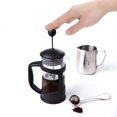 Mind Reader Single Serve French Press Coffee & Tea Maker, 2 Pack, Glass, Black
