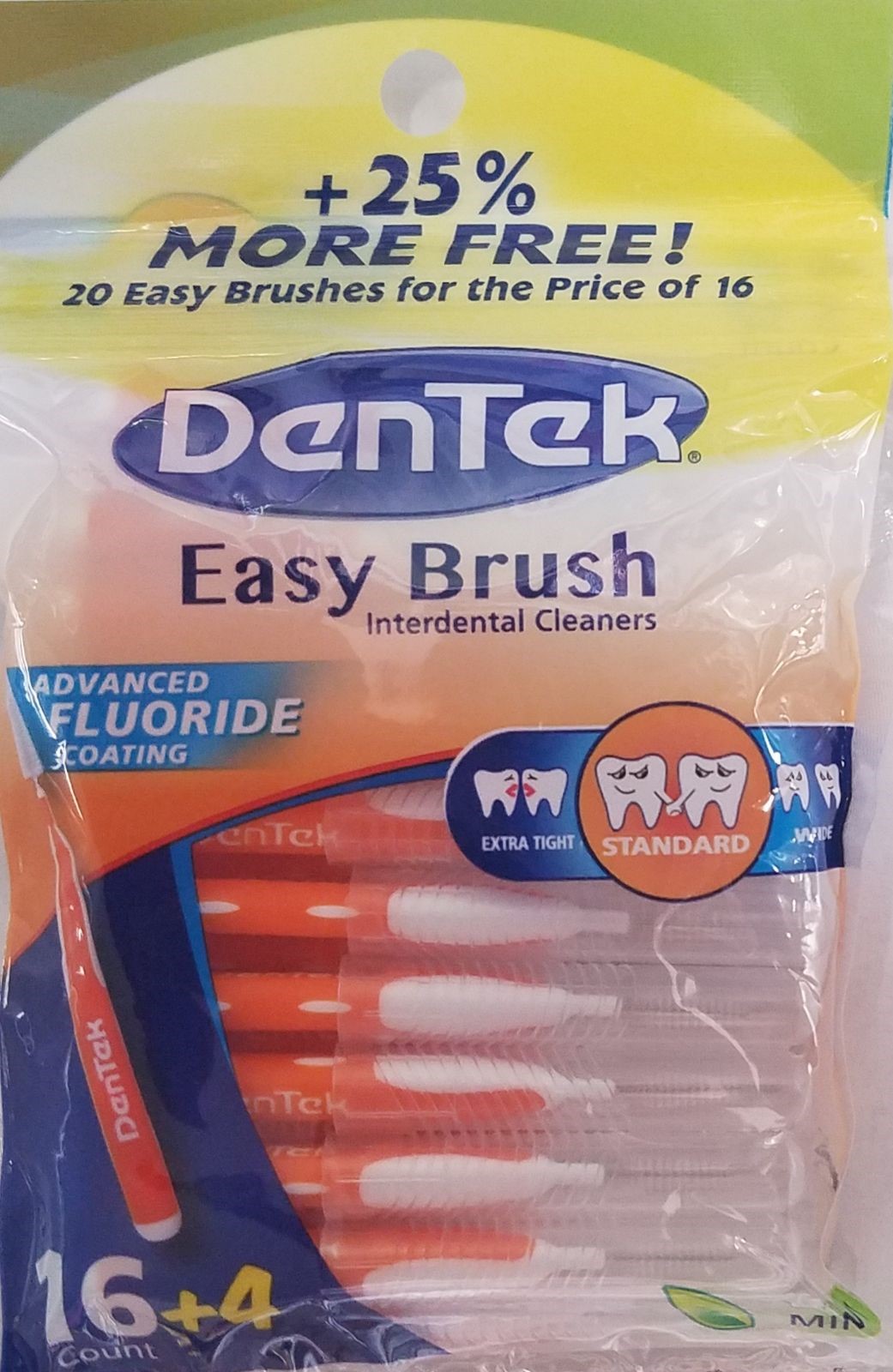 Dentek Easy Brush Standard 20ct Bonus