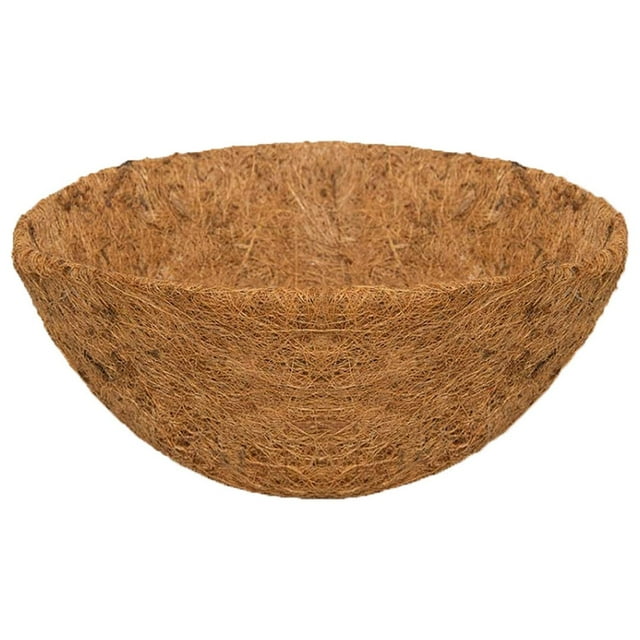 Aodebiao Natural Coconuts Fiber Hanging Basket Planter Insert Replacement Liner - Half Shape, Ideal for Flower Pots, Reduces Watering, Suitable for Family Garden & Wedding Decor