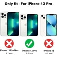 thumbnail image 6 of Designed for iPhone 13 Pro Case with Wrist Strap Loop Luxury Love Heart Plating Gold Bumper Phone Cover Wristband Kickstand Full Body Protective Slim Case for Women-Black, 6 of 12