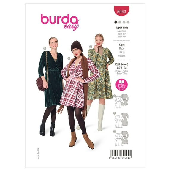 Burda Sewing Pattern 5943 Women 8-22 (34-48)