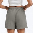 thumbnail image 4 of cocolona Womens Summer Casual Beach Shorts Elastic Waist Straight Wide Leg Vacation Lounge Shorts with Pockets, 4 of 5