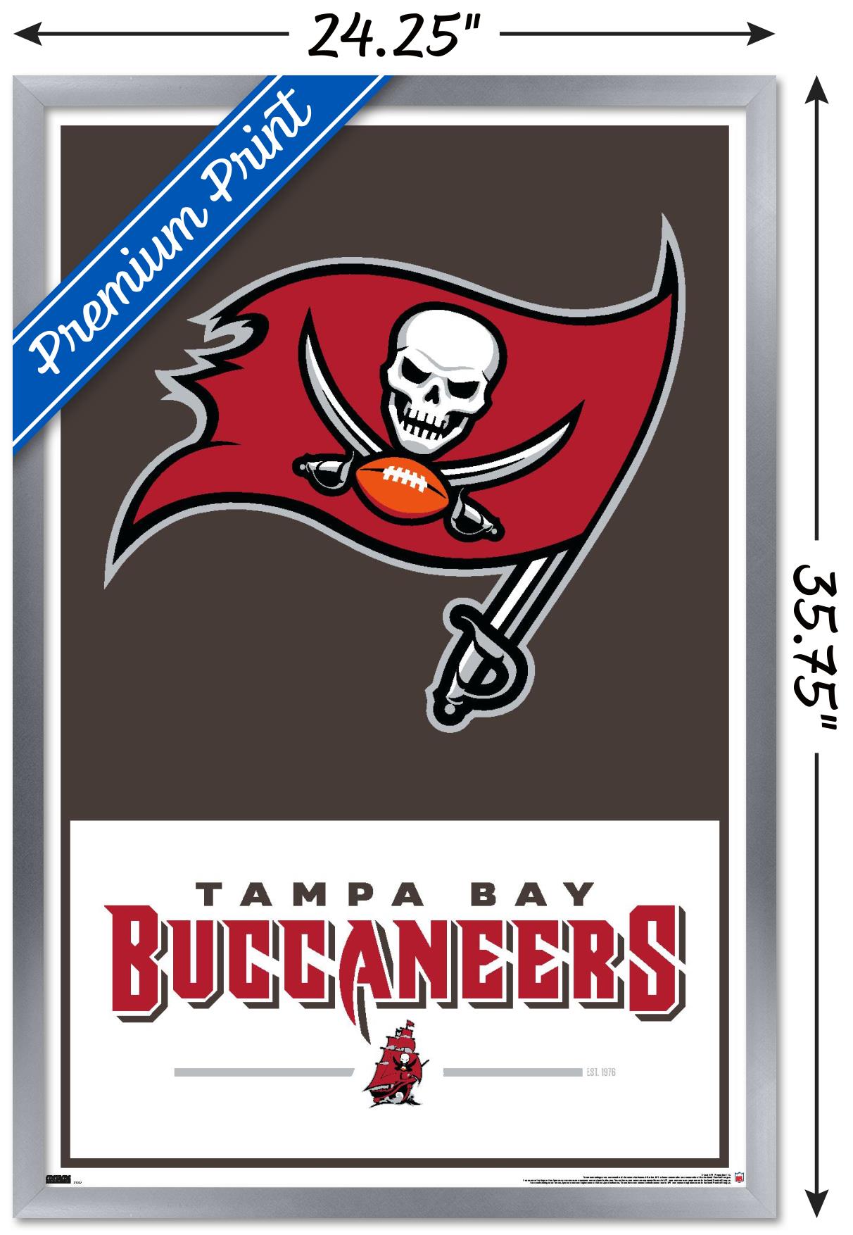 NFL Tampa Bay Buccaneers - Logo 21 Wall Poster, 22.375" x 34", Framed