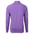 thumbnail image 3 of Men's Cutter & Buck Heather Purple Baltimore Ravens Adapt Eco Raglan Quarter-Zip Jacket, 3 of 3