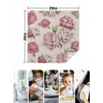 thumbnail image 4 of Pink Floral Cloth Napkins Set of 6 Reusable Dinner Napkins, Spring Summer Vintage Flower Leaf Cocktail Napkin Washable Table Napkins for Wedding/Holiday Party/Baby Shower 20"x20", 4 of 7