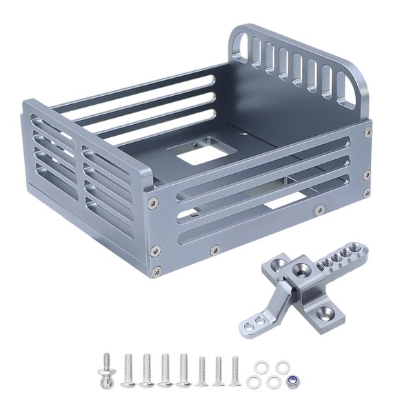 Wweixi Exquisite Workmanship Metal Trailer For FMS 1/24 Fcx24 RC Car Accessories Green