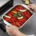 thumbnail image 4 of OFFIGAM Aluminum Roasting Pan Baking Stainless Steel Nonstick Surface Home Chefs 1Pack, 4 of 8