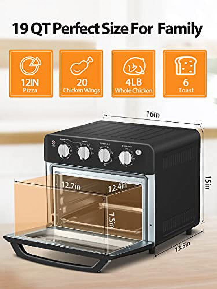Beelicious® 32QT Extra Large Air Fryer Toaster Ovens Pro, with Rotisserie  and Dehydrator, Smart Digital Toaster Oven Air Fryer Combo, Digital