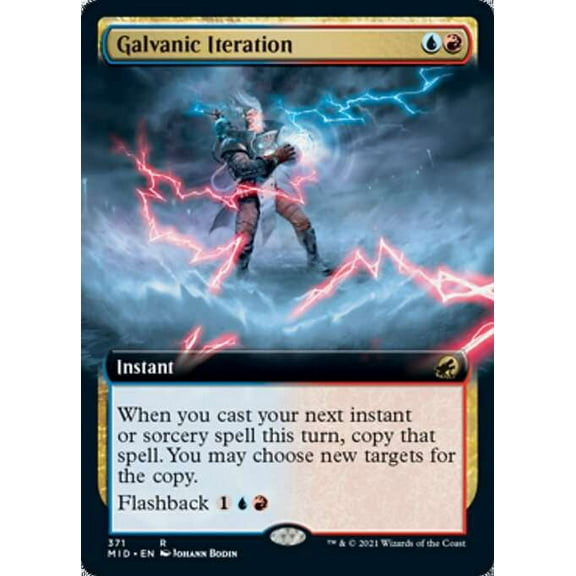 MtG Innistrad: Midnight Hunt Rare Galvanic Iteration (Extended Art) #371