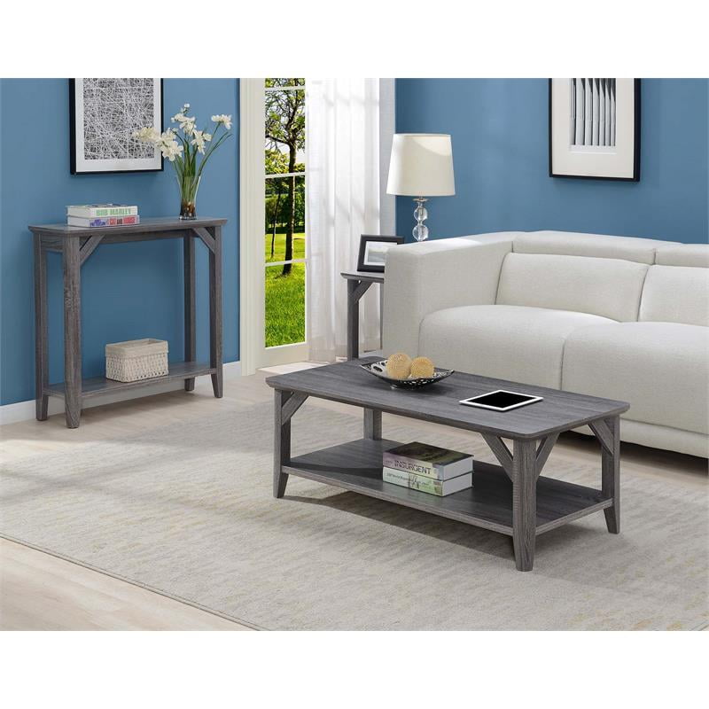 Convenience Concepts Winston Coffee Table In Gray Wood Finish Walmart Canada