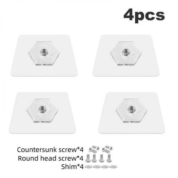 Strong Self-adhesive Blind Hole Screw Nut Hook Sticker for Easy Fixing of Bathroom and Kitchen Wall Shelves and Storage Racks