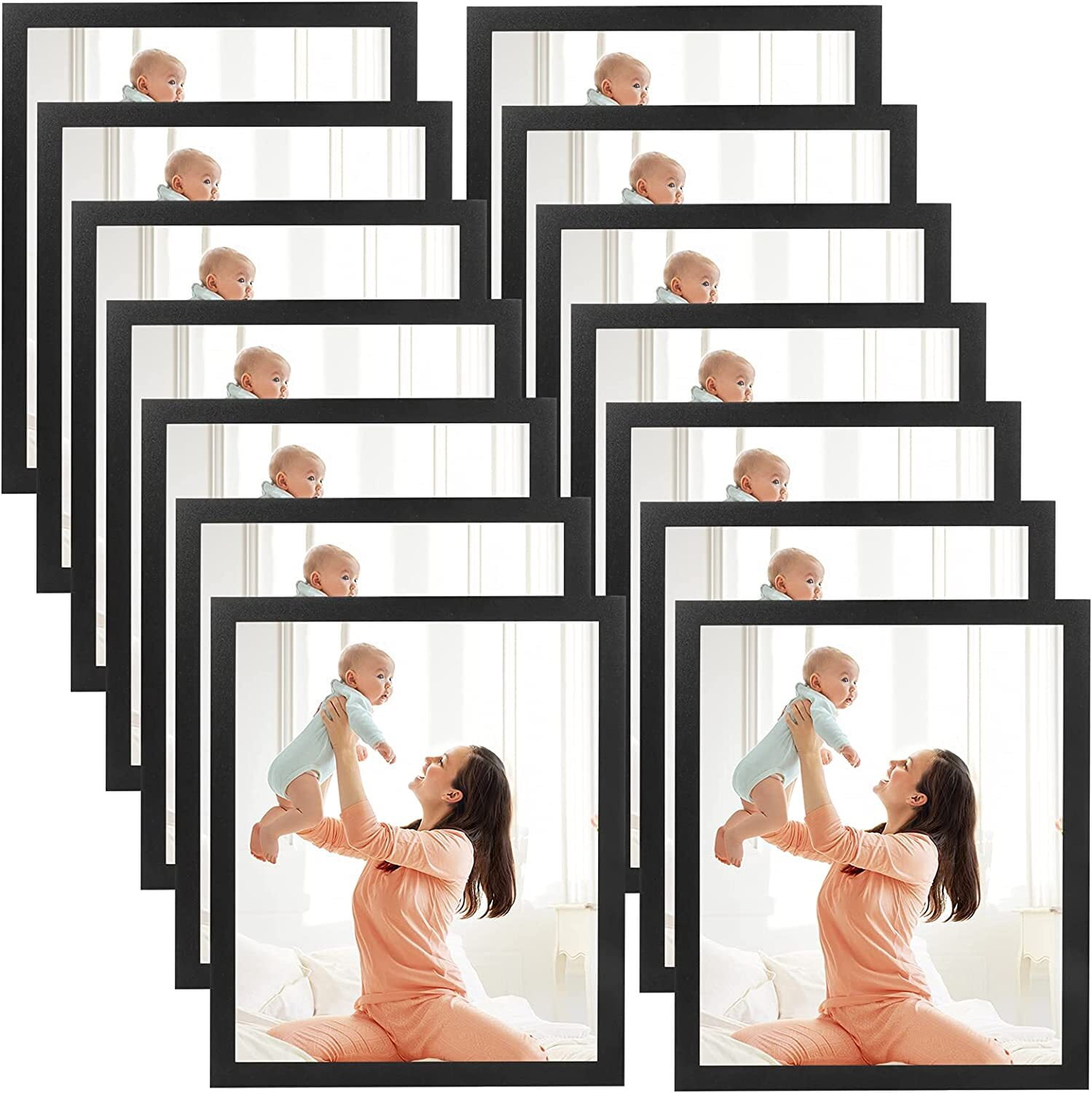 12 Pack 8x10 Picture Frames , Black 8 by 10 Photo Frame for