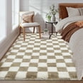 thumbnail image 2 of Checkered Rug 8x10 Fluffy Rug Checkered – Large Plush Rug for Bedroom, Ultra Soft Non-Slip Fluffy Carpet for Living Room – Modern Indoor Floor Rug, 2 of 8
