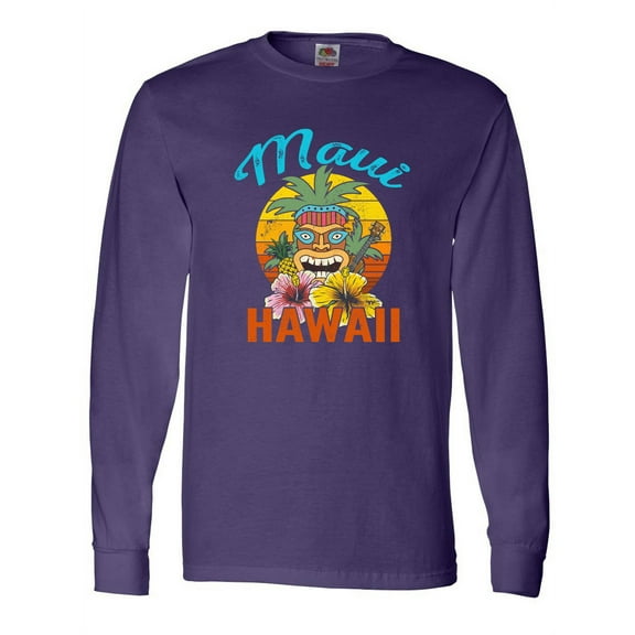 Inktastic Maui Hawaii Vacation Tiki Long Sleeve T-Shirt