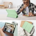thumbnail image 2 of KOMI for iPad 10th Generation Case 2022 with Pencil Holder, iPad 10.9 Inch Case [Support Touch ID] Flexible TPU Back Shell Smart Trifold Stand Protective Cover, Auto Wake/Sleep, 2 of 5