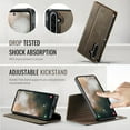 thumbnail image 5 of ShieldFlex for Samsung Galaxy S22 Case Detachable Wallet Case with Card Holder, 2 in 1 PU Leather Flip Folio with RFID Blocking Stand Shockproof Phone Cover,Coffee, 5 of 7