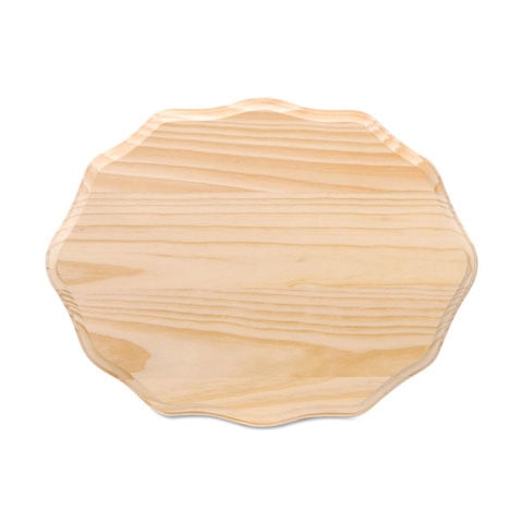 Fancy Oval Unfinished Wood Plaque 9 X 12 Inches