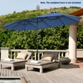 thumbnail image 3 of Costway 15FT Patio Double-Sided Umbrella Crank Outdoor Garden Market Sun Shade Navy, 3 of 9
