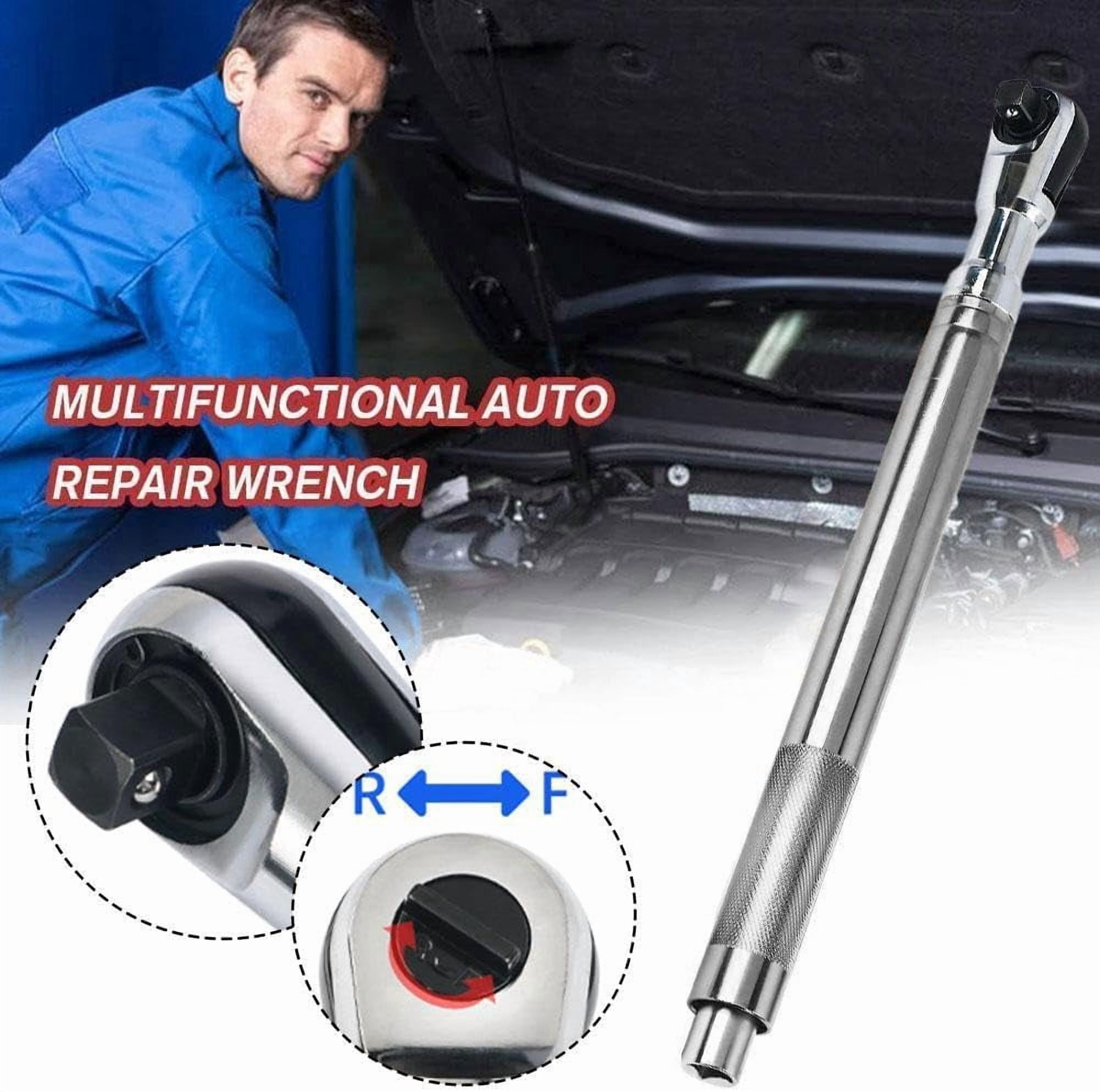 1/2 inch drive, 15.4-inch eccentric sleeve extension rod, suitable for impact wrenches, ultra-thin tools, suitable for narrow engine compartments and hard-to-reach areas, (heavy-duty)