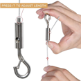 thumbnail image 3 of Kit de Suspension de 10 Pcs, 2M X 1.5mm Acier Inoxydable avec Crochet Réglable et Rail de Moulage, 3 of 6