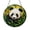 Acrylic 3.5 Inch, variant on Circular Panda Stained Glass Window Panel Featuring Lush Green Yellow Leaves, Playful Wildlife Home Decor Accent