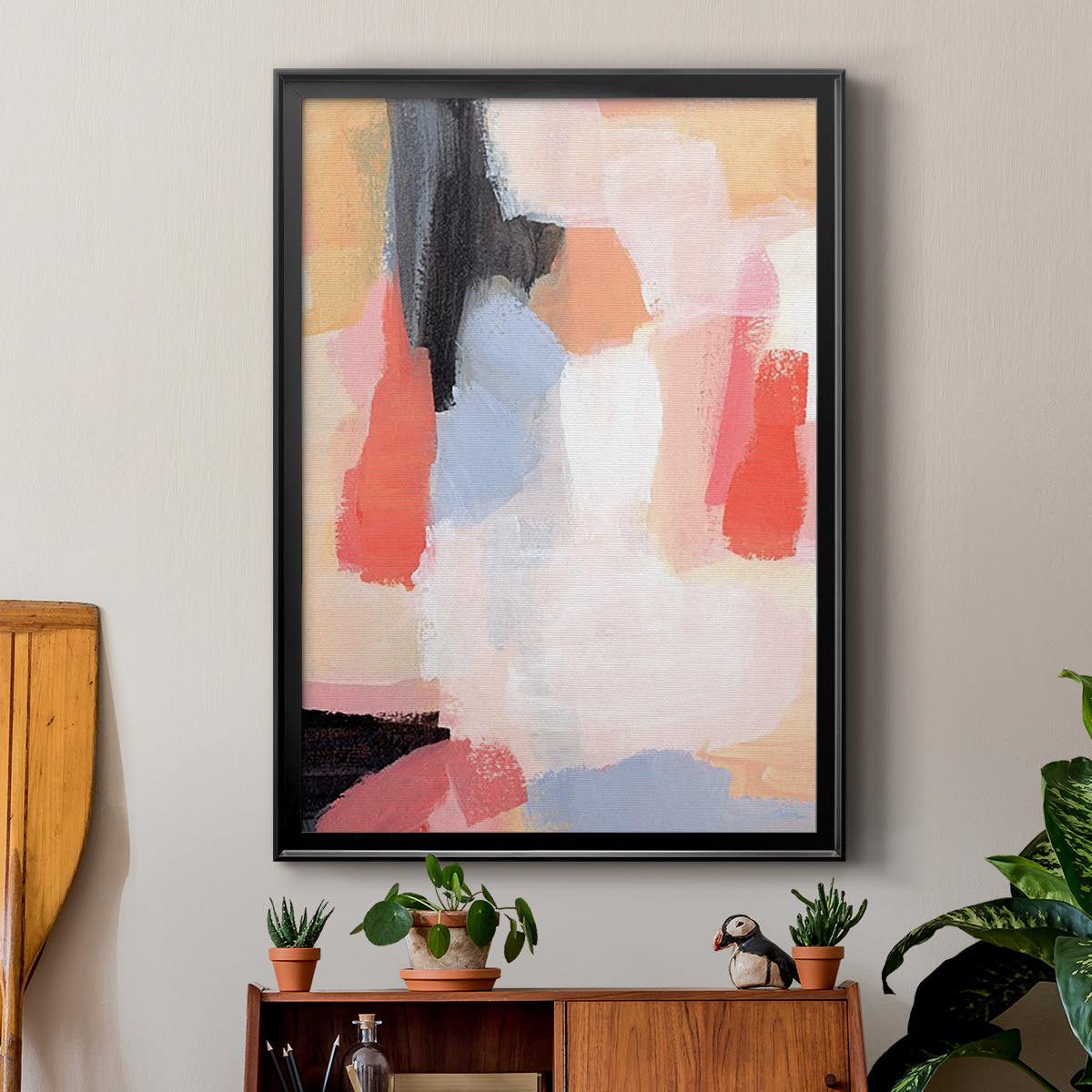 Aerial Scarlet II Premium Framed Print, in Gold, Black, or Silver - Ready to Hang