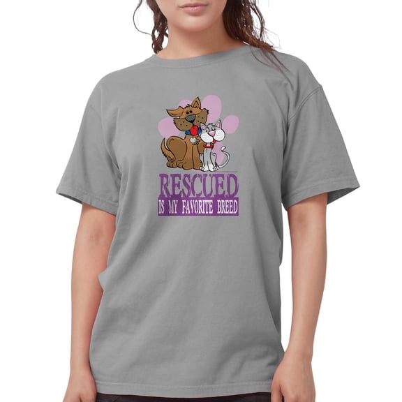 CafePress - Rescued Is My Favorite Breed Women's Comfort Color - Womens Comfort Colors® Shirt